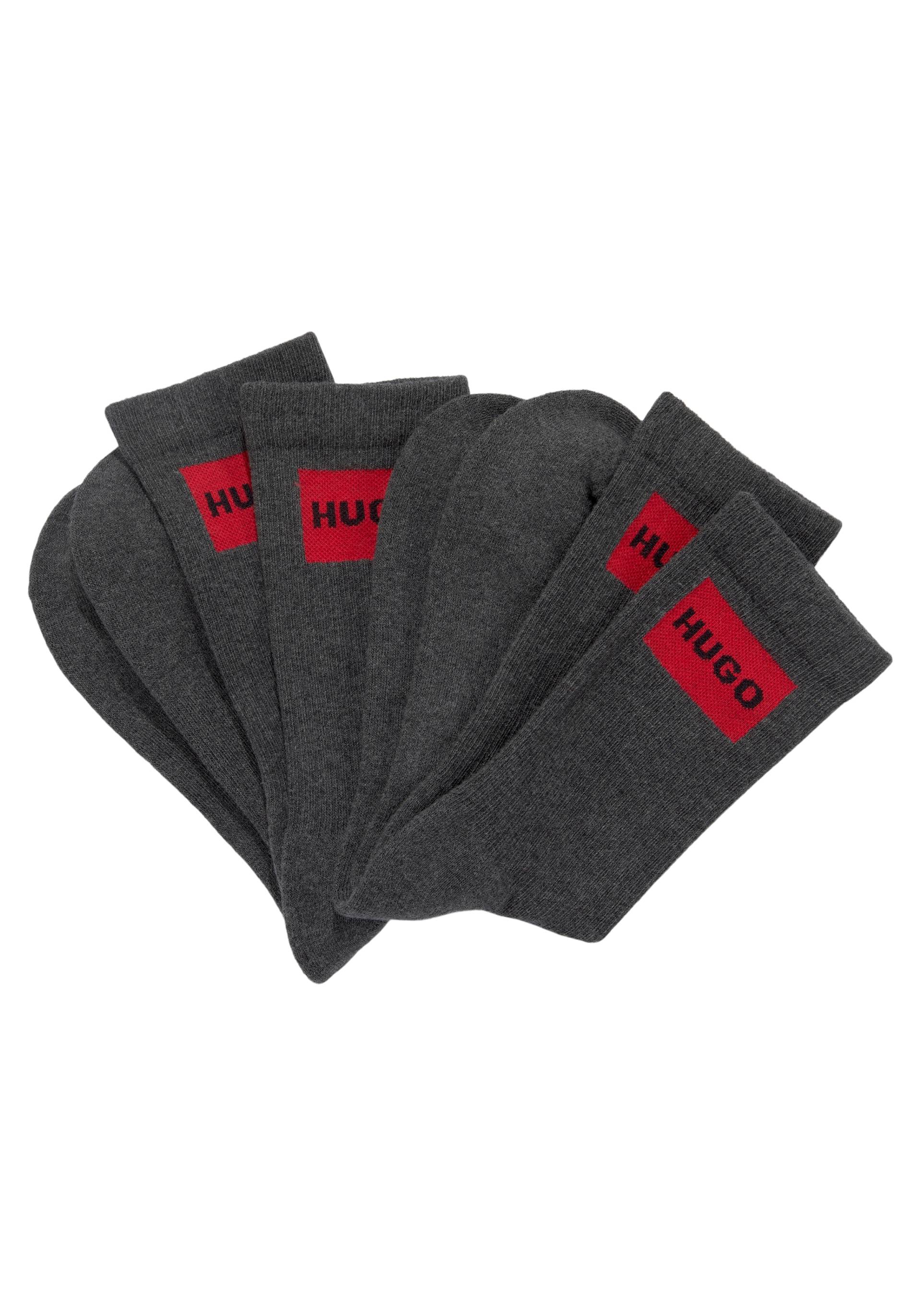 HUGO Underwear Socken »2P QS RIB LAB COL CC«, (Packung, 2 Paar, 2er Pack), mit eingestricktem HUGO BOSS Logo von HUGO Underwear