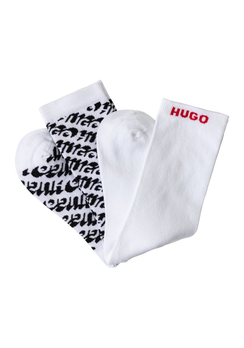 HUGO Underwear Socken »2P RS LOGO ALLOVER C«, (Packung, 2 Paar, 2er), mit HUGO Schriftzug von HUGO Underwear