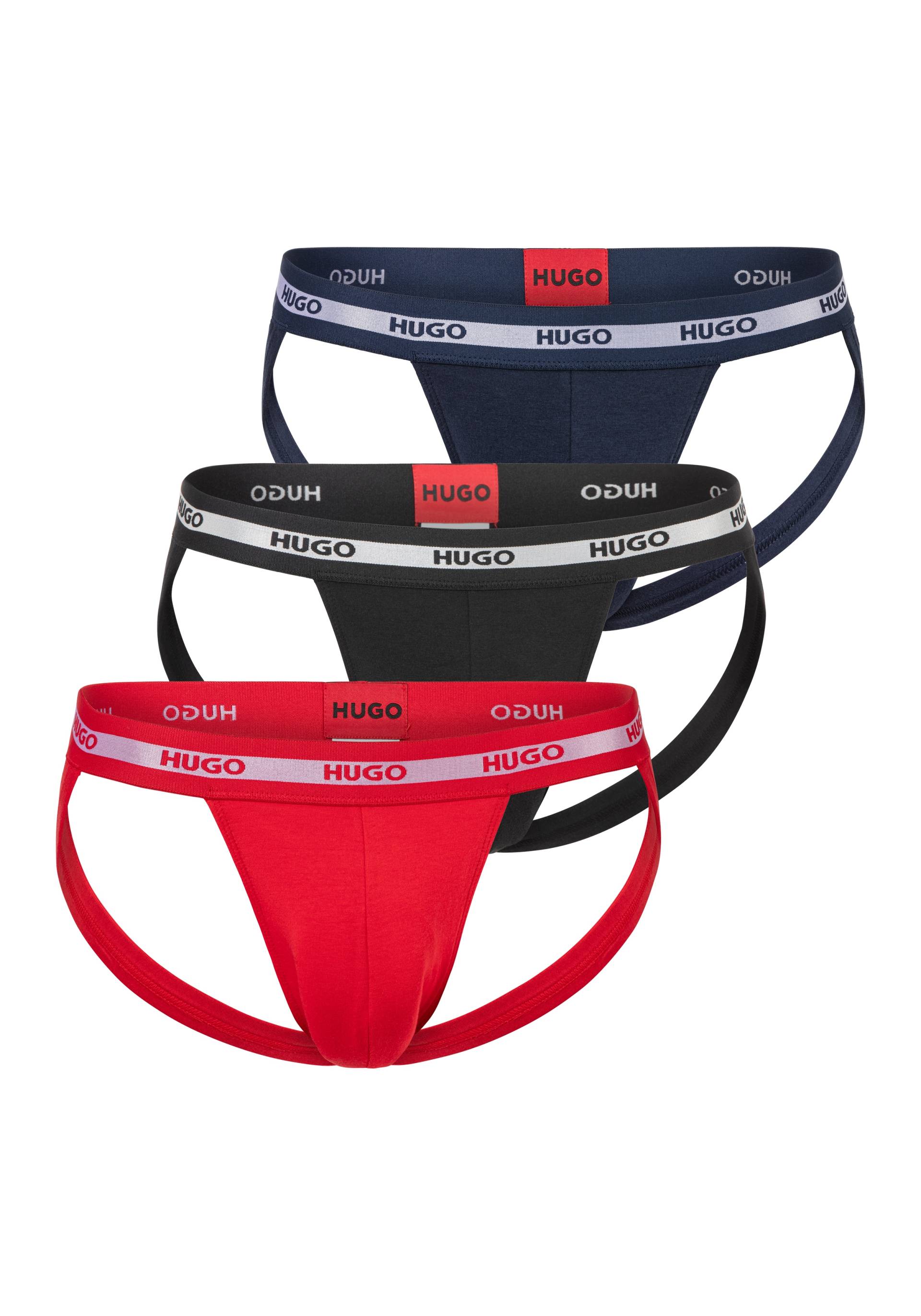 HUGO Underwear String »JOCKSTR TRIPL PLANET«, (Packung, 3 St.), mit Hugo-Logomuster von HUGO Underwear