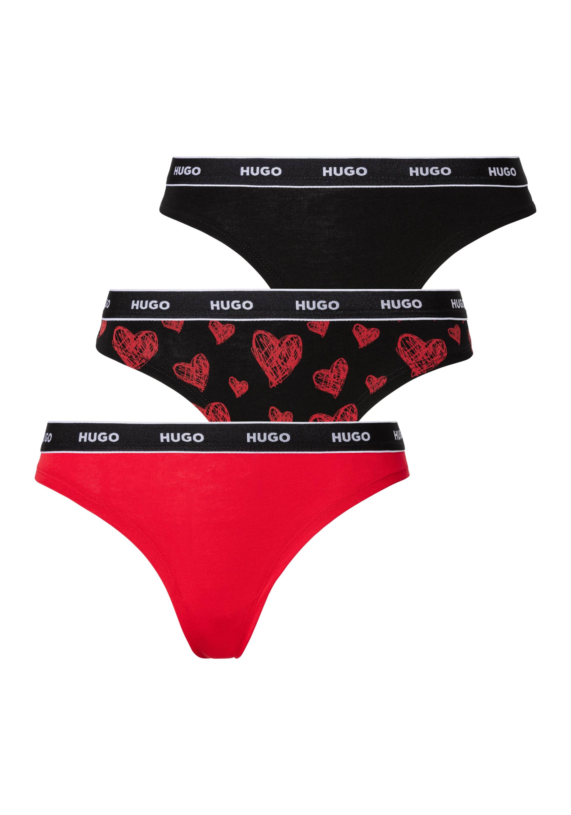 HUGO Underwear String »TRIPLET THONG DESIGN«, (Set, 3 St., 3), mit Logobund von HUGO Underwear