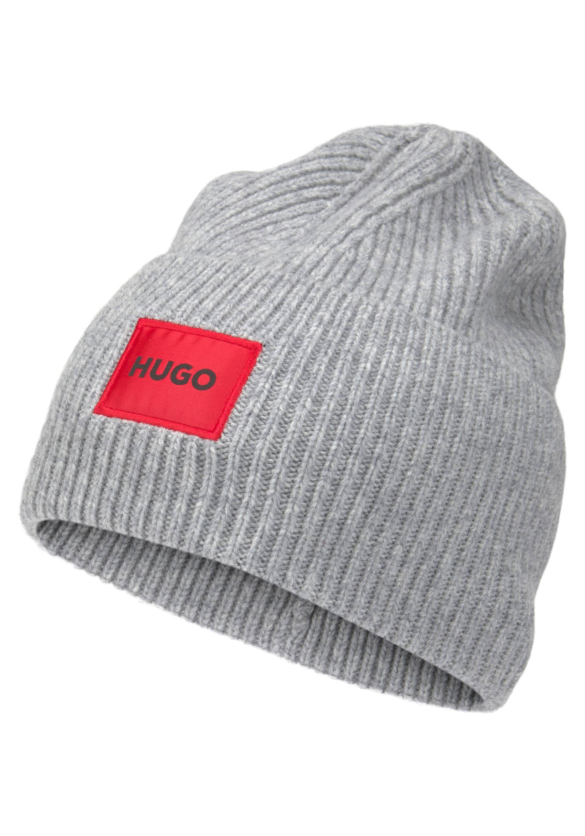 HUGO Beanie »Saffa hat 10253885 0«, mit rotem HUGO Logo von HUGO