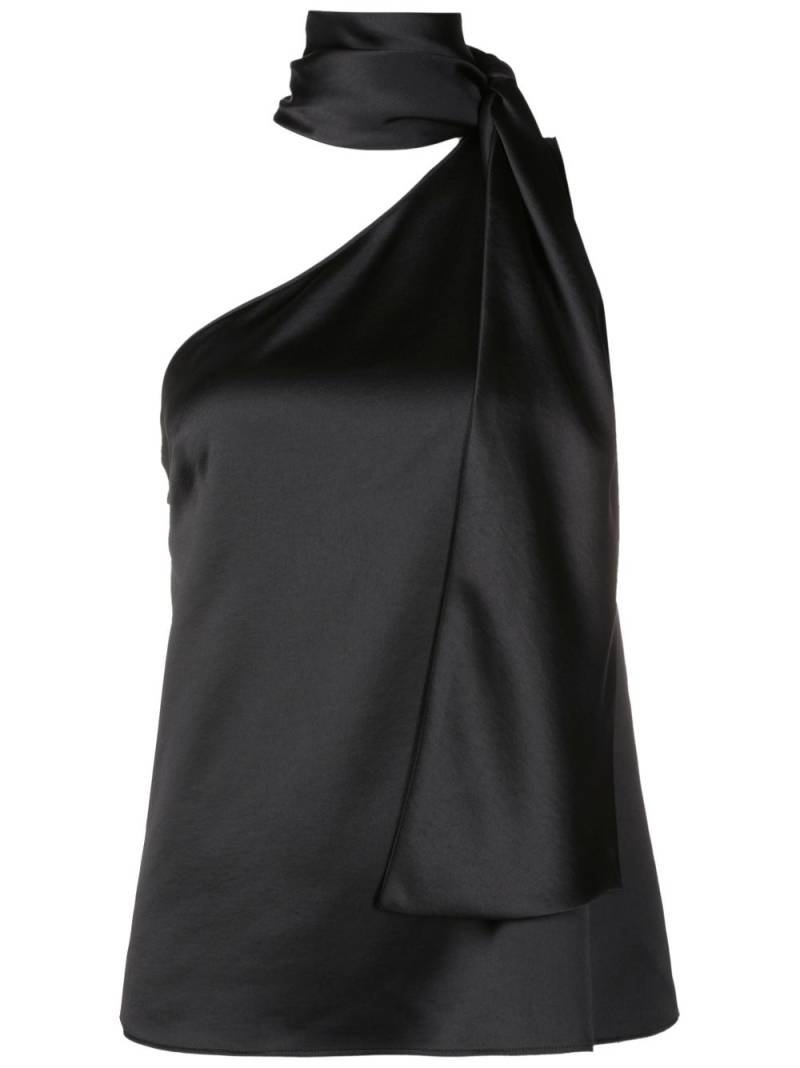 HUGO Cassie high-neck asymmetric blouse - Black von HUGO