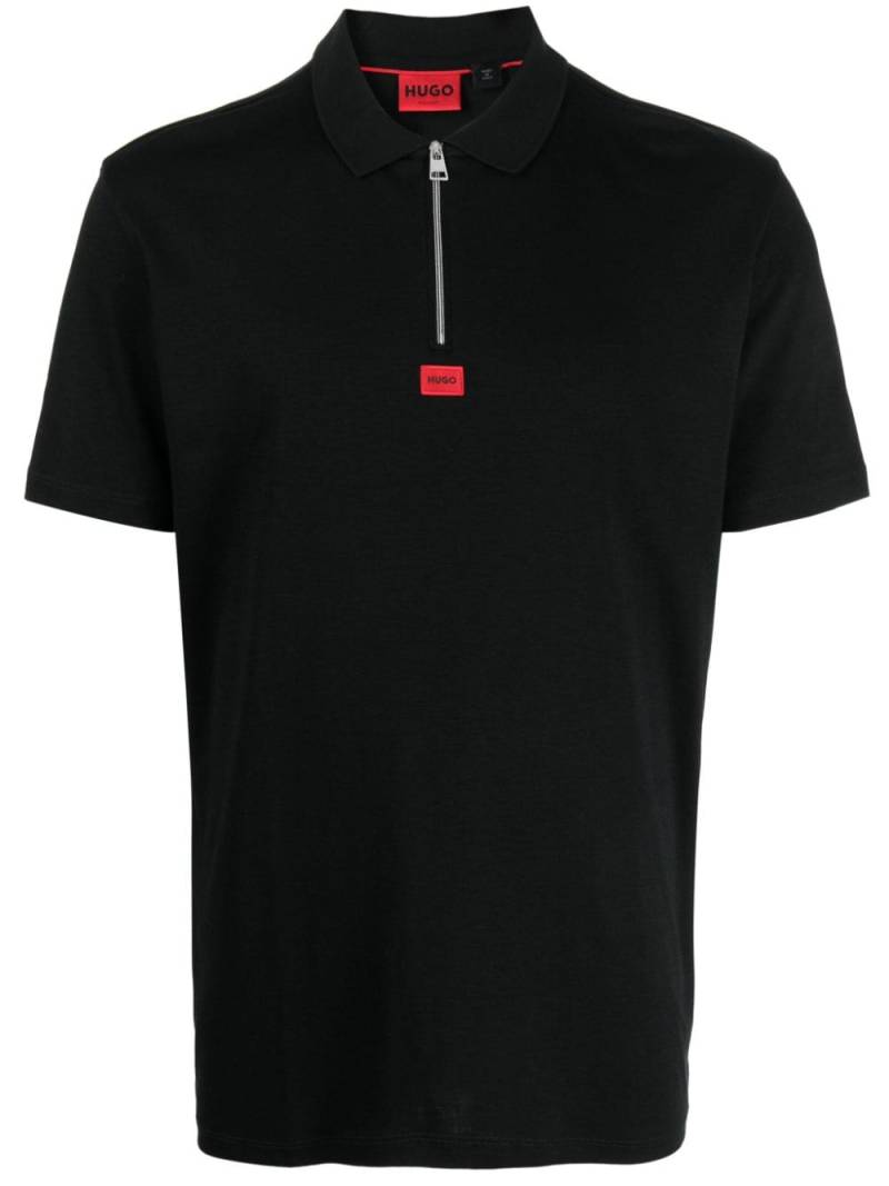 HUGO Deresom 241 cotton polo shirt - Black von HUGO