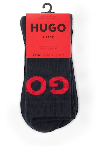 HUGO Underwear Freizeitsocken »2P QS RIB ICONCOL CC«, (Packung, 2 Paar) von HUGO Underwear