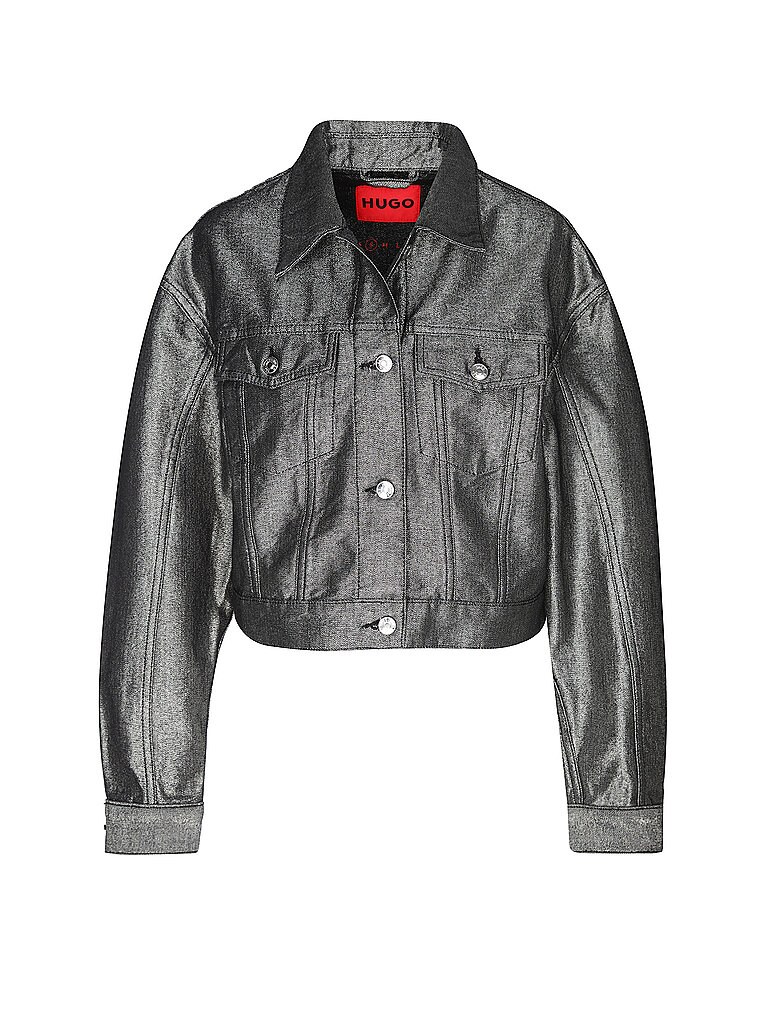 HUGO Jeansjacke GISOLIA silber | L von HUGO