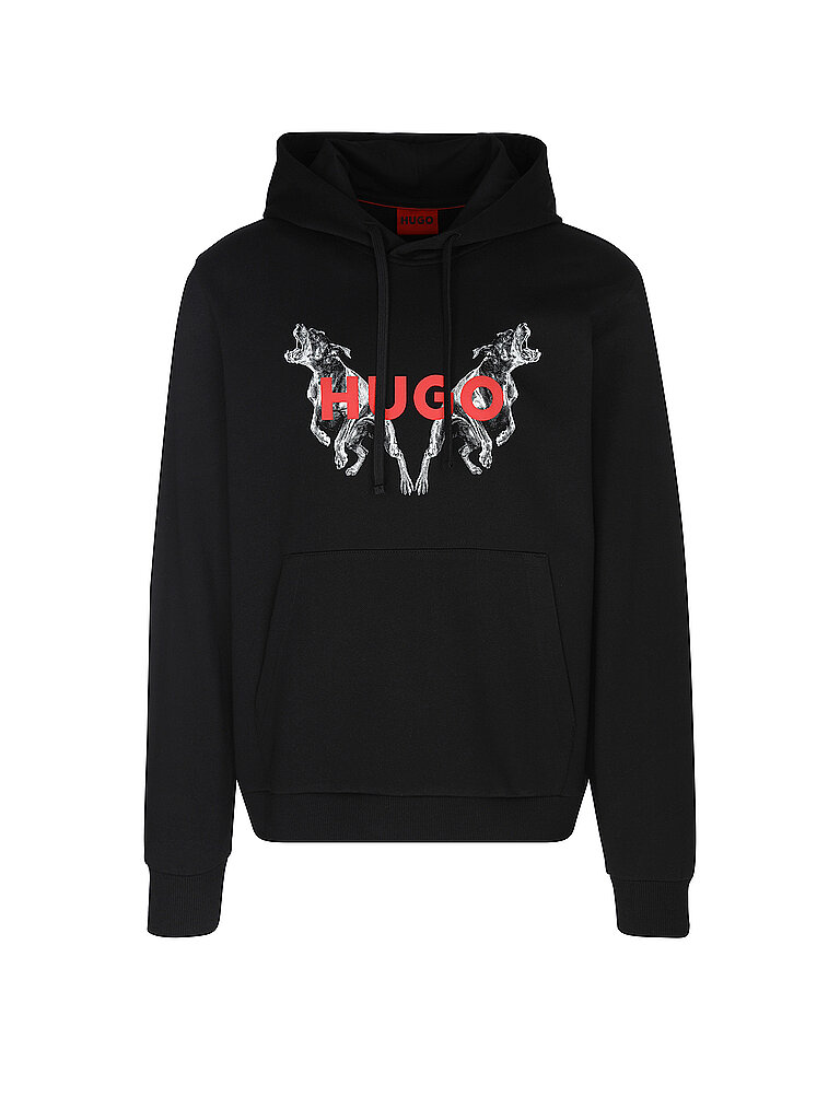 HUGO Kapuzensweater - Hoodie DUELEYO schwarz | L von HUGO