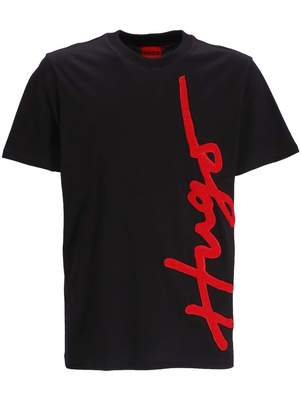 HUGO Oversize embroidered logo T-shirt - Black von HUGO