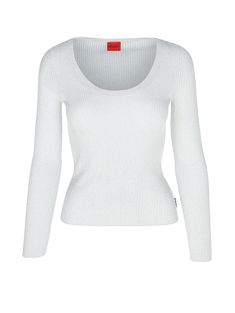 HUGO Pullover SUNESSYA silber | L von HUGO