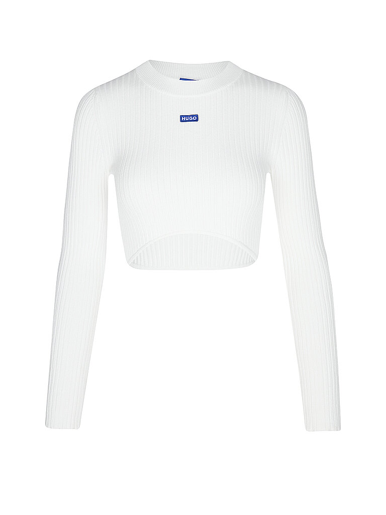 HUGO Pullover Slim Fit SUCCORIE weiss | M von HUGO