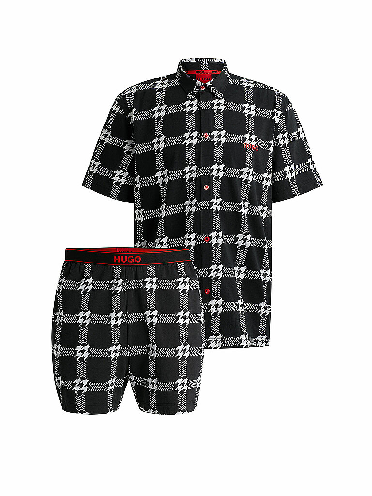 HUGO Pyjama HOUNDSTOOTH schwarz | M von HUGO