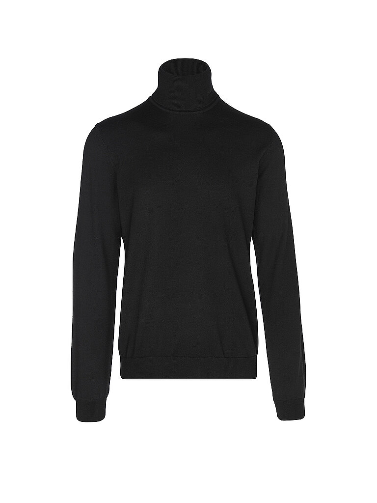 HUGO Rollkragenpullover SAN THOMAS schwarz | L von HUGO