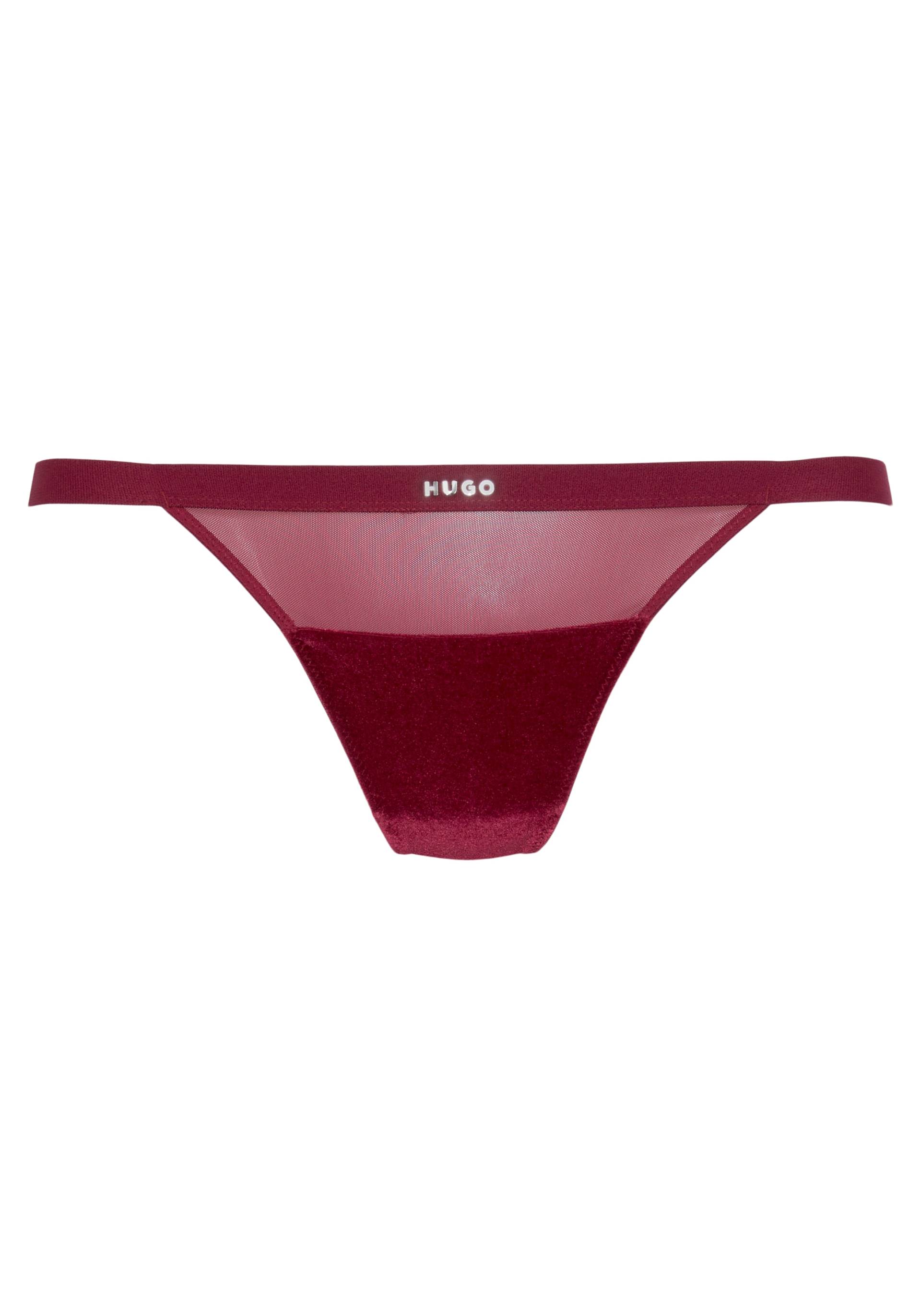 HUGO Underwear String »THONG VELVET«, mit Samtbesatz von HUGO Underwear