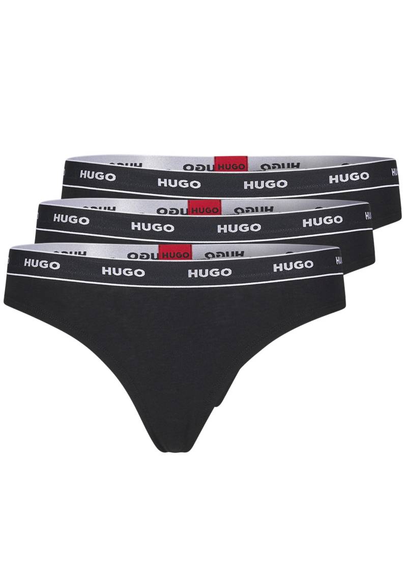 HUGO Underwear String »TRIPLET THONG STRIPE«, (3 St.), mit HUGO Logo-Elastikbund von HUGO Underwear