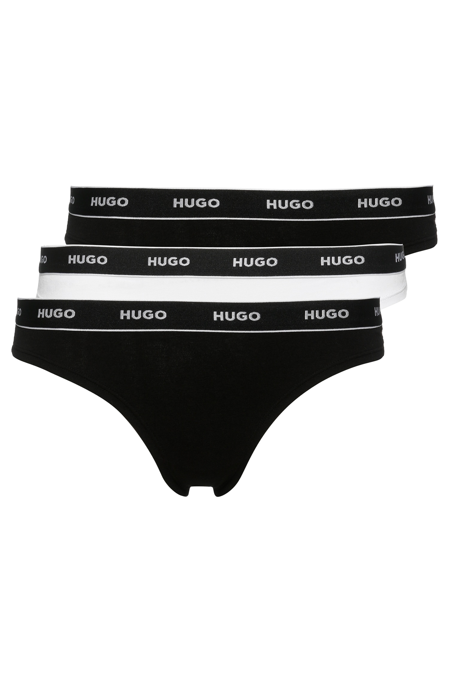 HUGO Underwear String »TRIPLET THONG STRIPE«, (3 St.), mit HUGO Logo-Elastikbund von HUGO Underwear