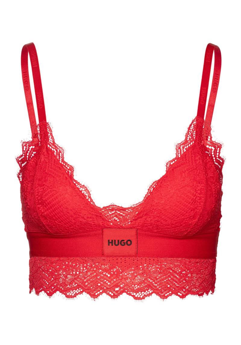 HUGO Triangel-BH »TRIANGLE PADDED LACE«, mit Hugo-Label am Bund von HUGO