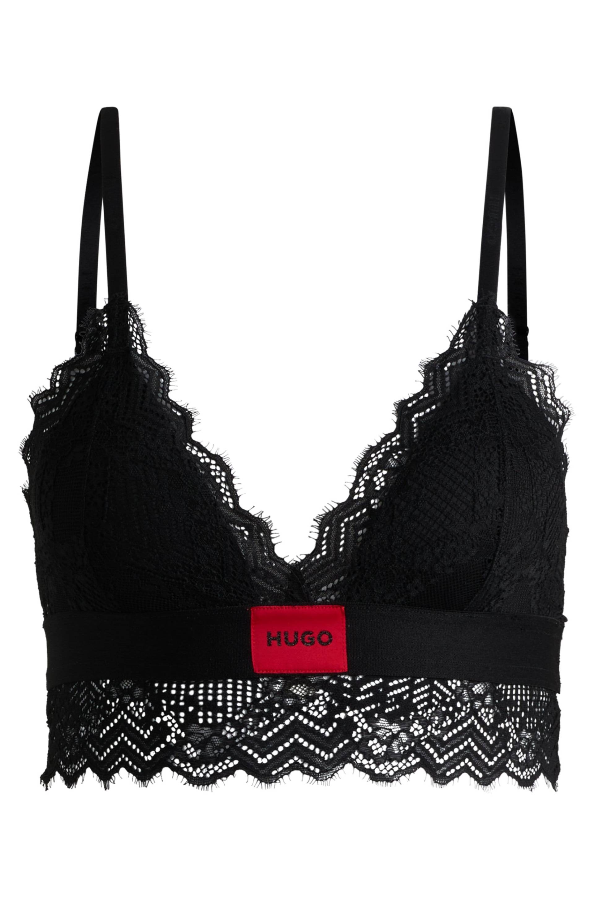 HUGO Triangel-BH »TRIANGLE PADDED LACE«, mit Hugo-Label am Bund von HUGO