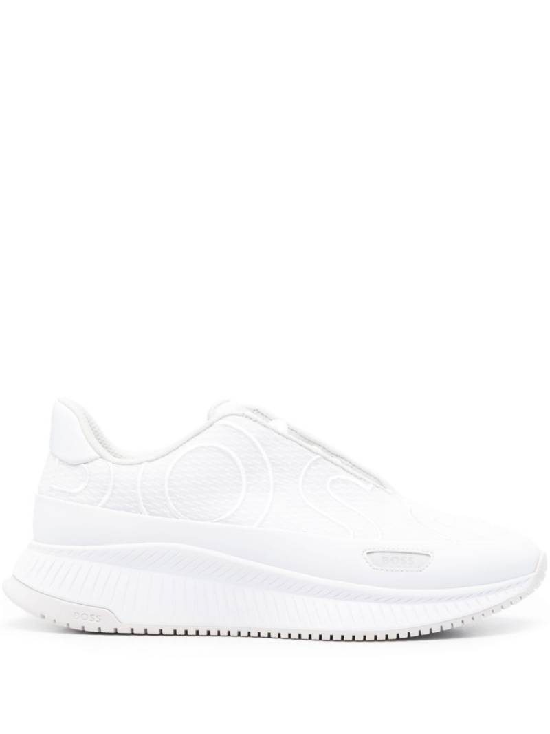 HUGO Ttnm Evo Runn logo-embroidered sneakers - White von HUGO