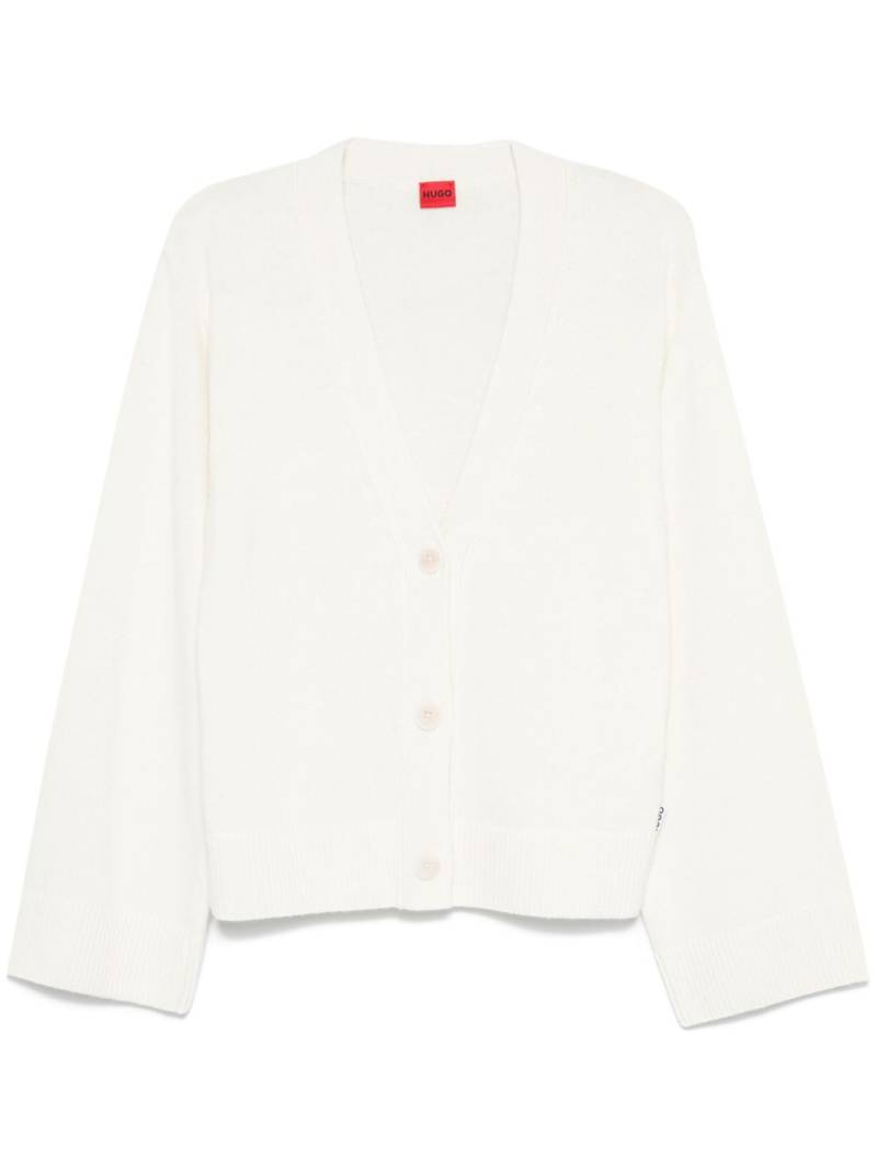 HUGO V-neck cardigan - White von HUGO