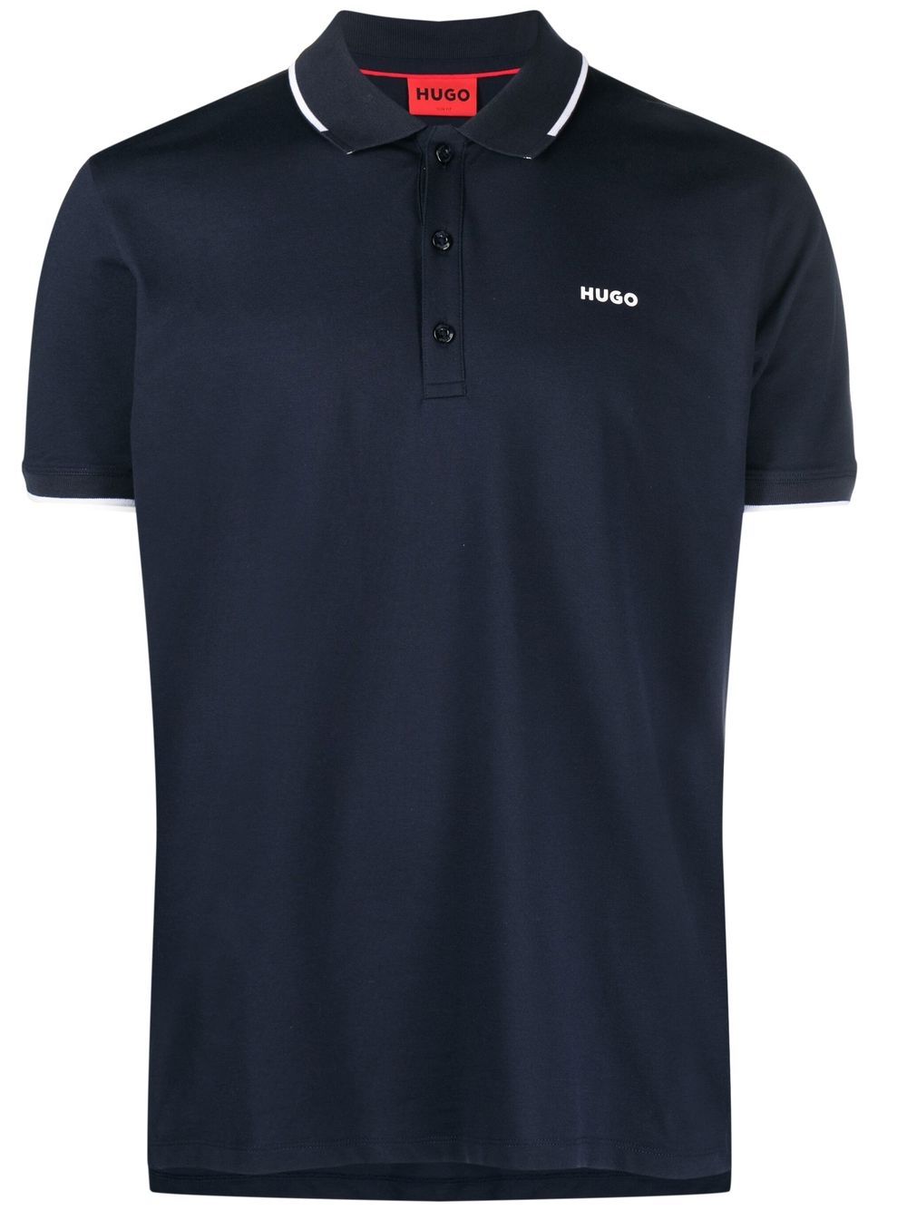 HUGO chest logo-print polo shirt - Blue von HUGO