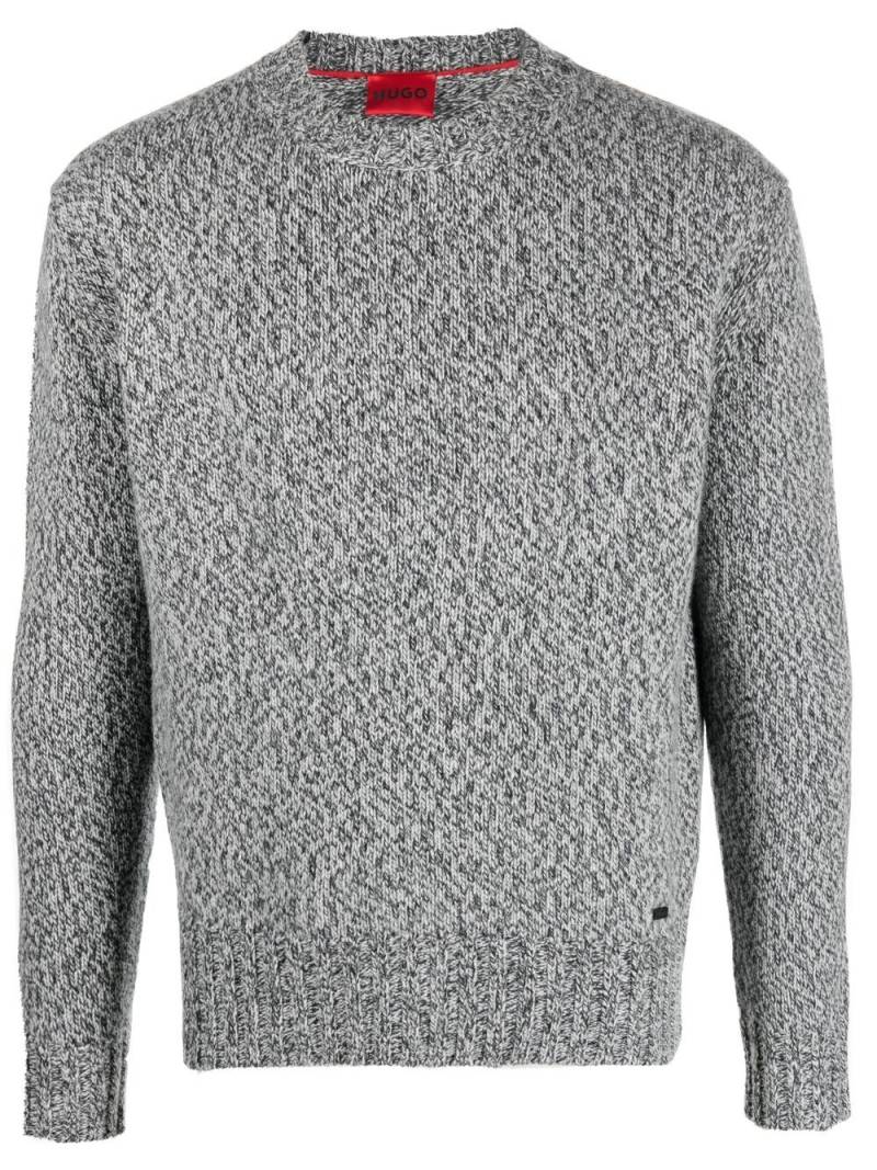 HUGO chunky-knit crew neck jumper - Grey von HUGO