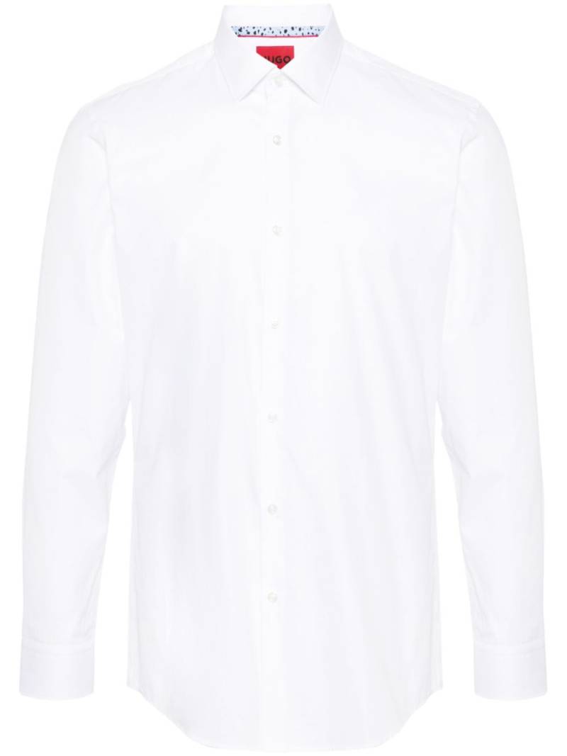 HUGO contrasting-trim cotton shirt - White von HUGO