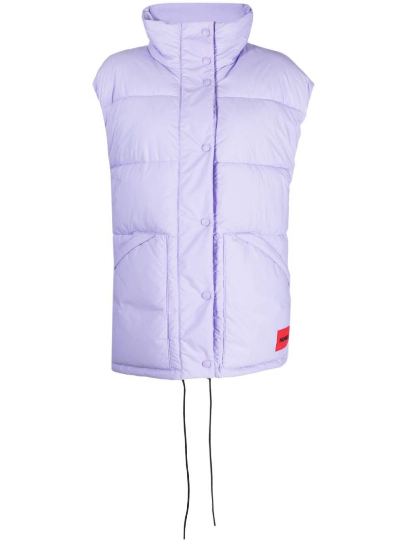 HUGO funnel-neck panelled gilet - Purple von HUGO