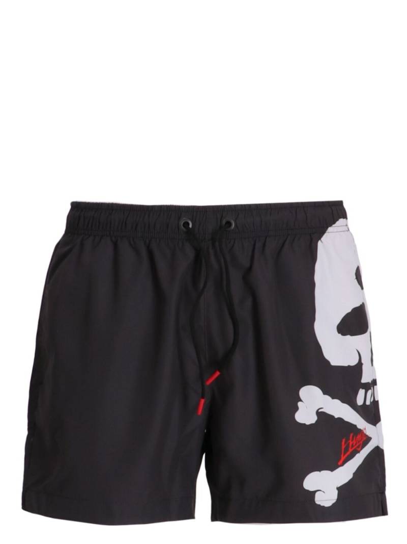 HUGO graphic-print swim shorts - Black von HUGO