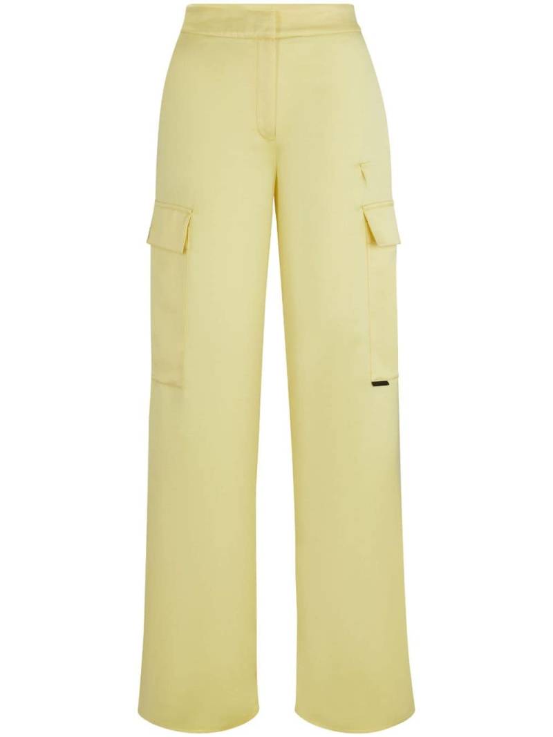 HUGO high-waisted straight trousers - Yellow von HUGO