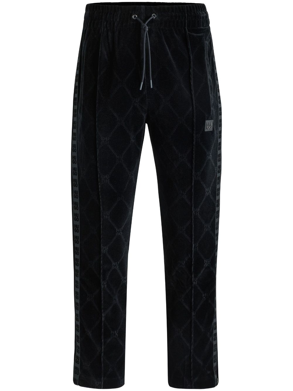 HUGO jacquard-pattern trousers - Black von HUGO