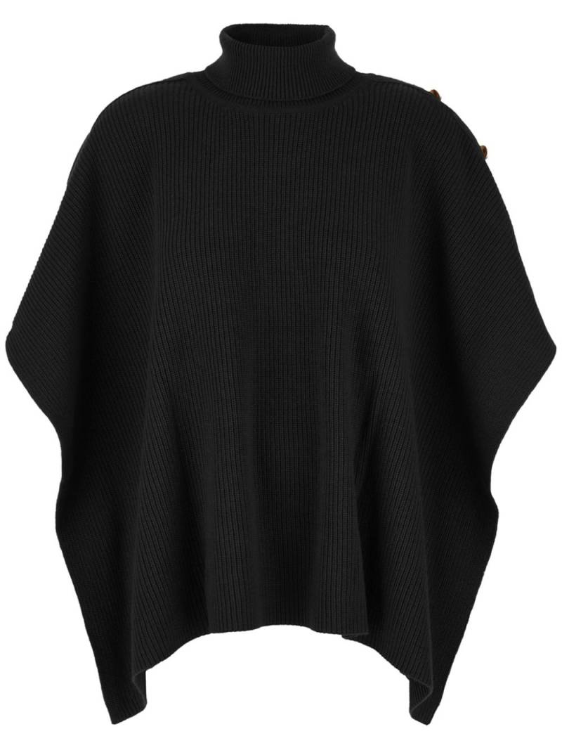 HUGO knitted cape - Black von HUGO