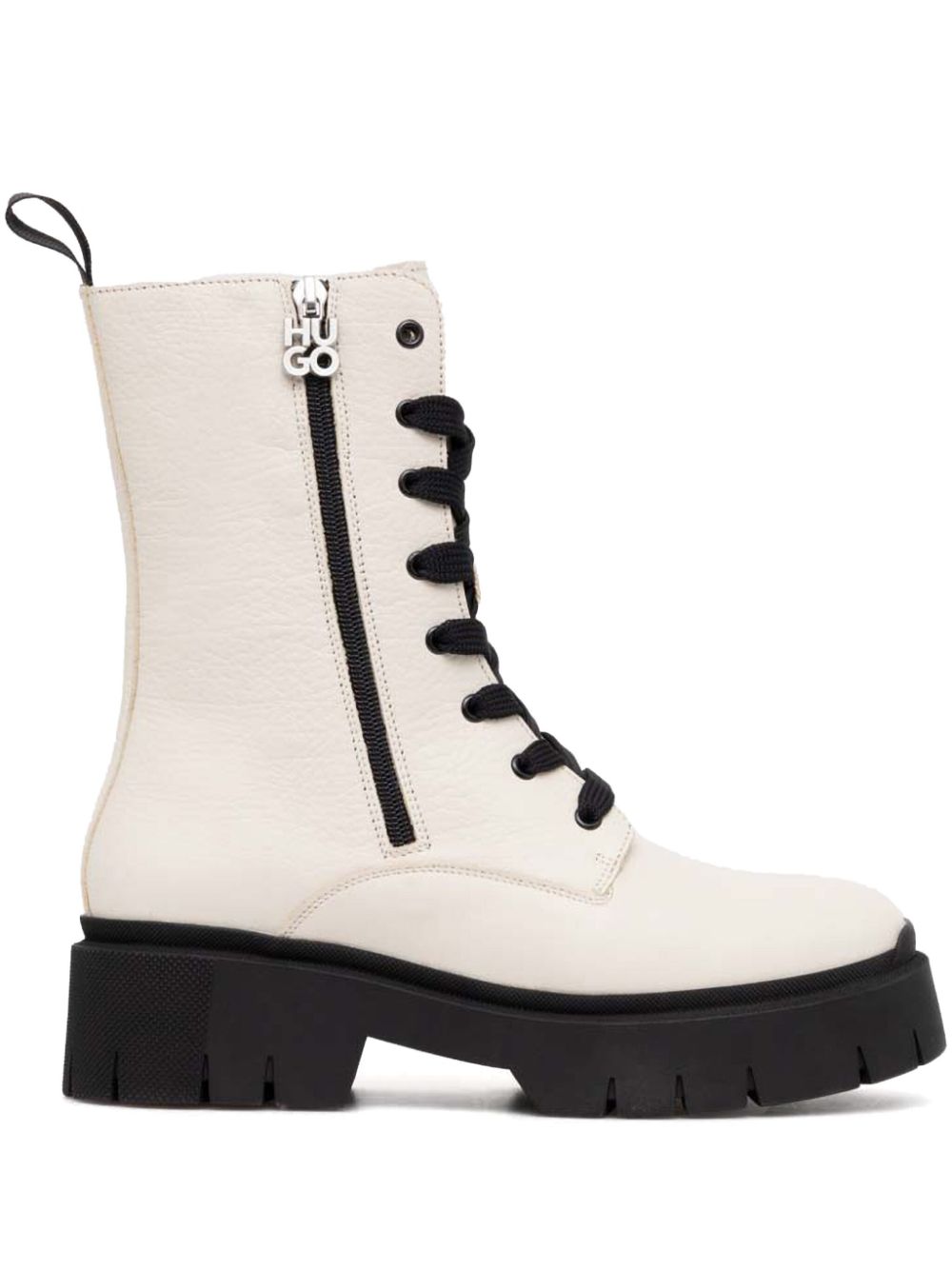 HUGO leather boots - White von HUGO