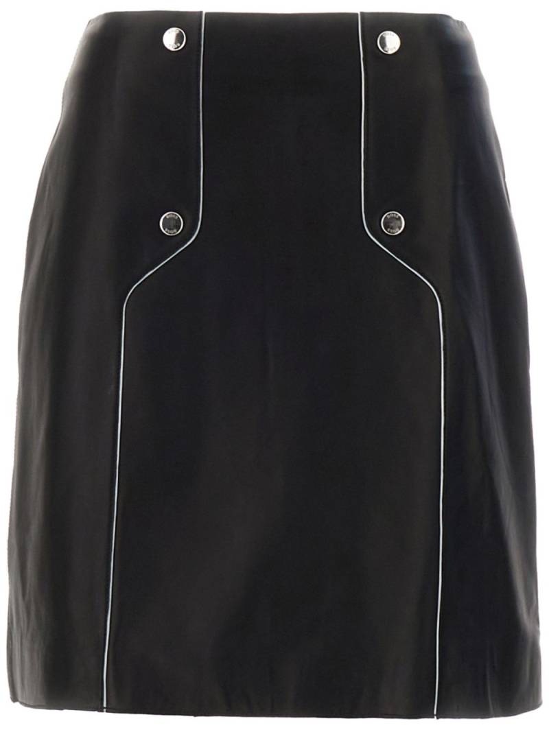 HUGO leather mini skirt - Black von HUGO