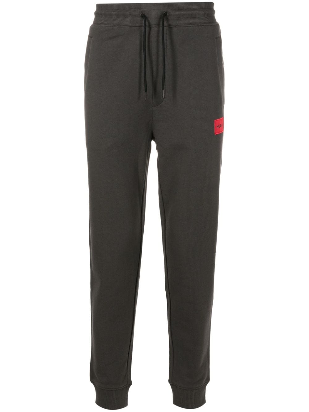 HUGO logo-appliqué cotton track pants - Grey von HUGO