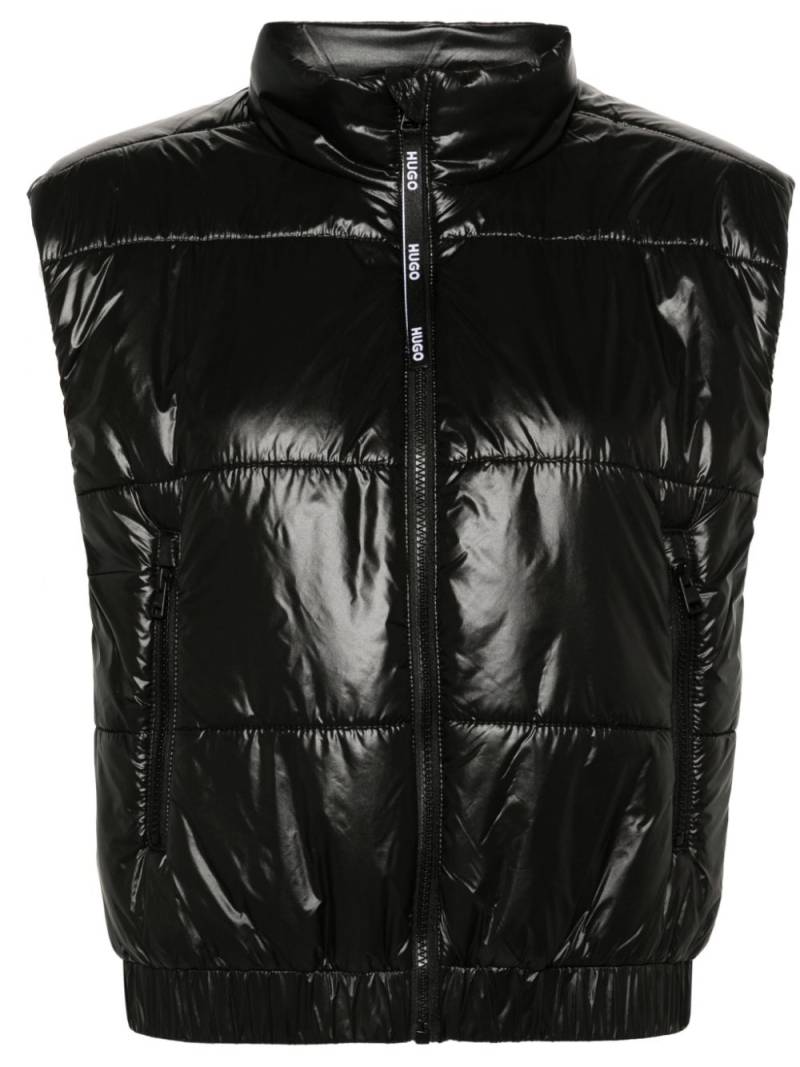 HUGO logo-appliqué gilet - Black von HUGO