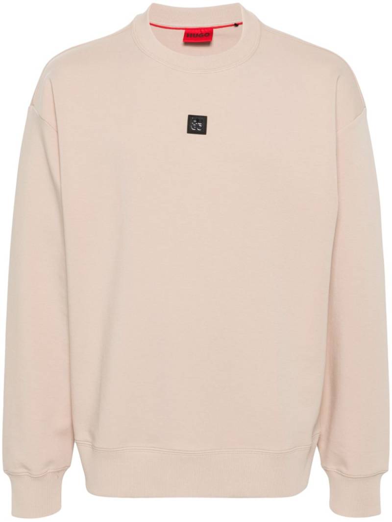 HUGO logo-appliqué sweatshirt - Neutrals von HUGO