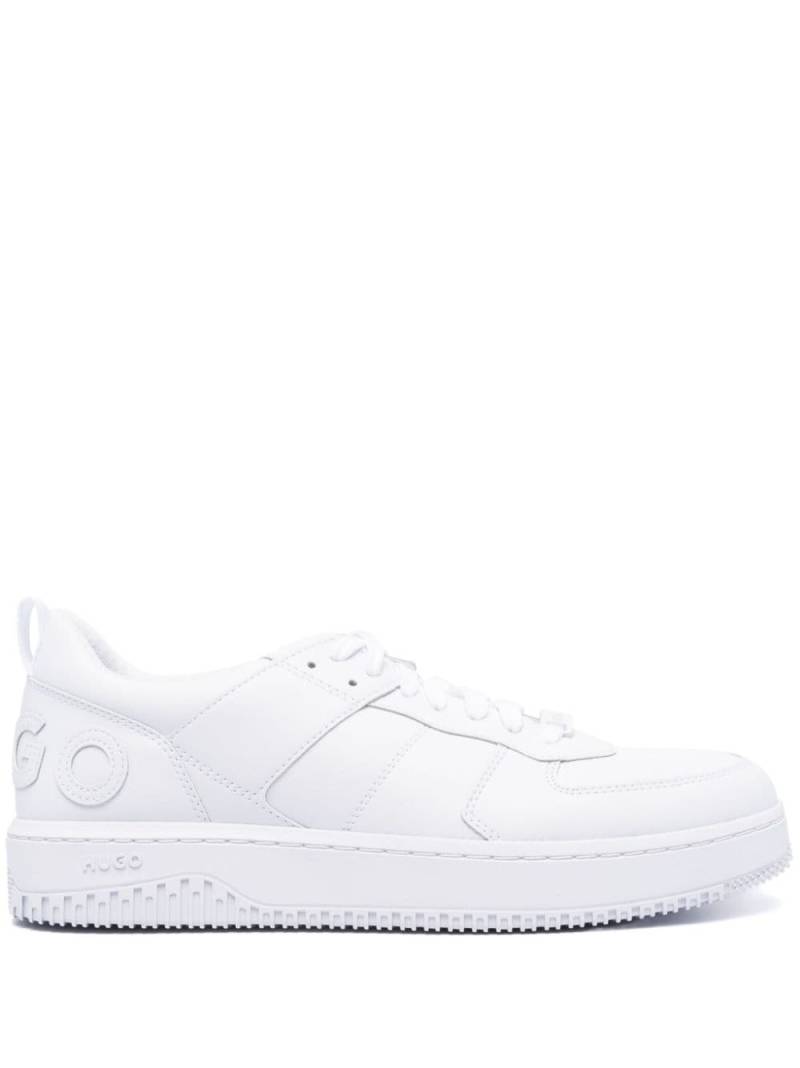 HUGO logo-embossed lace-up sneakers - White von HUGO