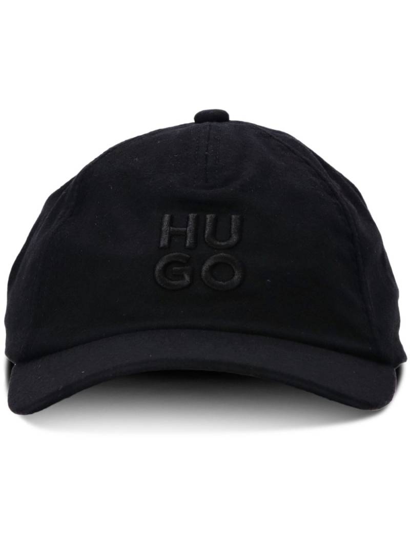 HUGO logo-embroidered baseball cap - Black von HUGO