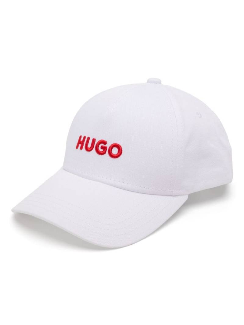 HUGO logo-embroidered cotton cap - White von HUGO