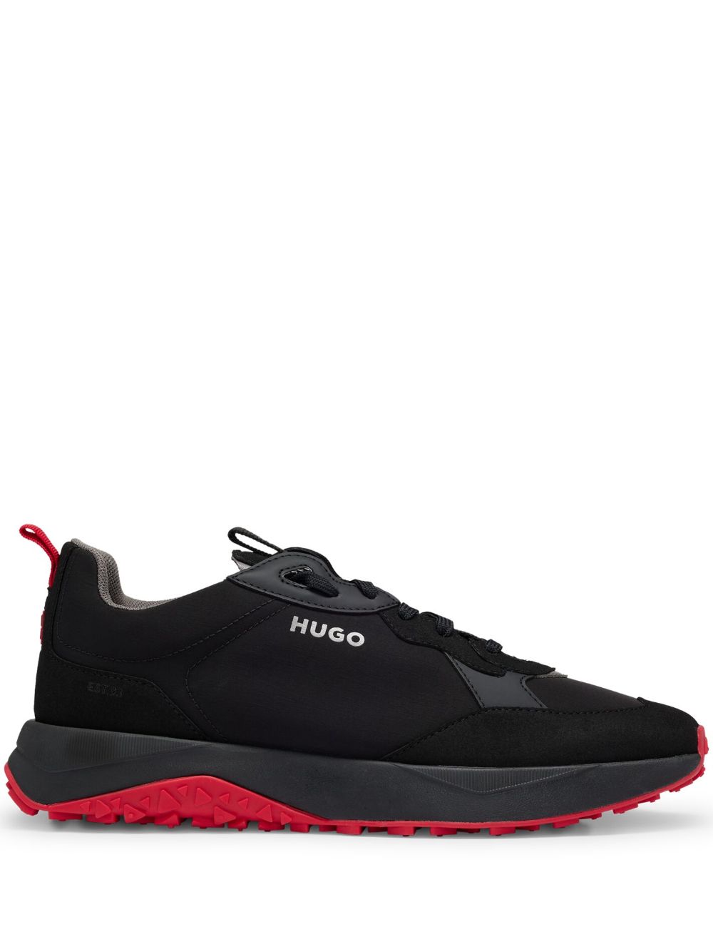 HUGO logo-embroidered sneakers - Black von HUGO