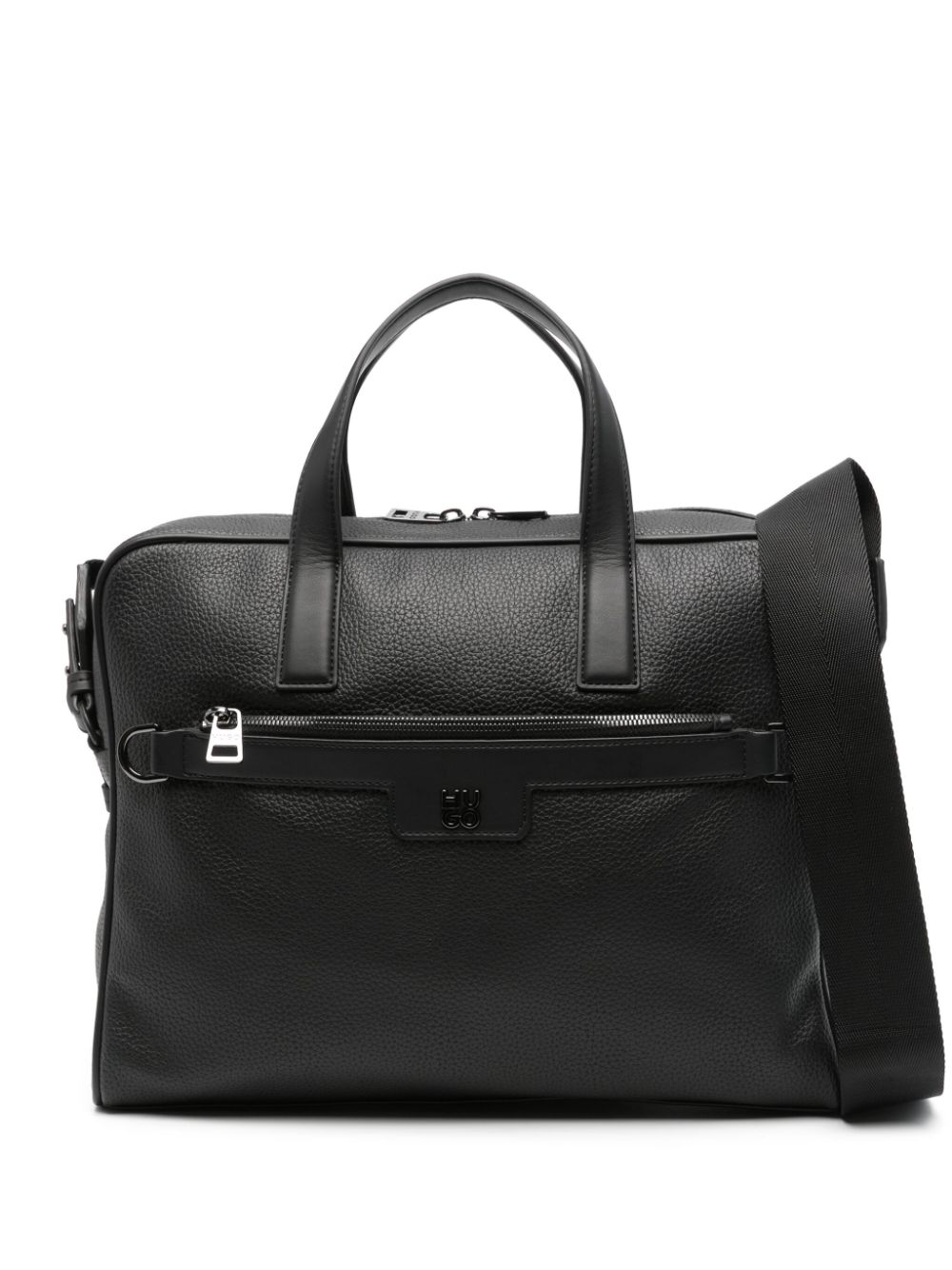 HUGO logo-lettering laptop bag - Black von HUGO