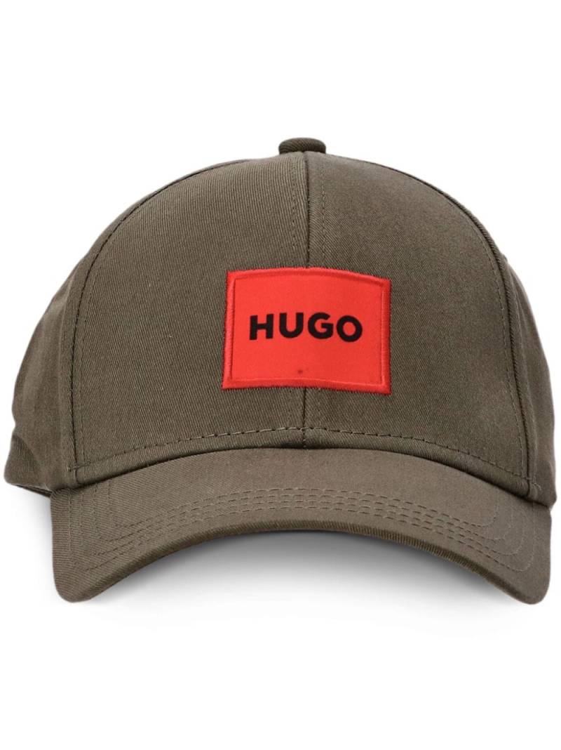 HUGO logo-patch cotton cap - Green von HUGO