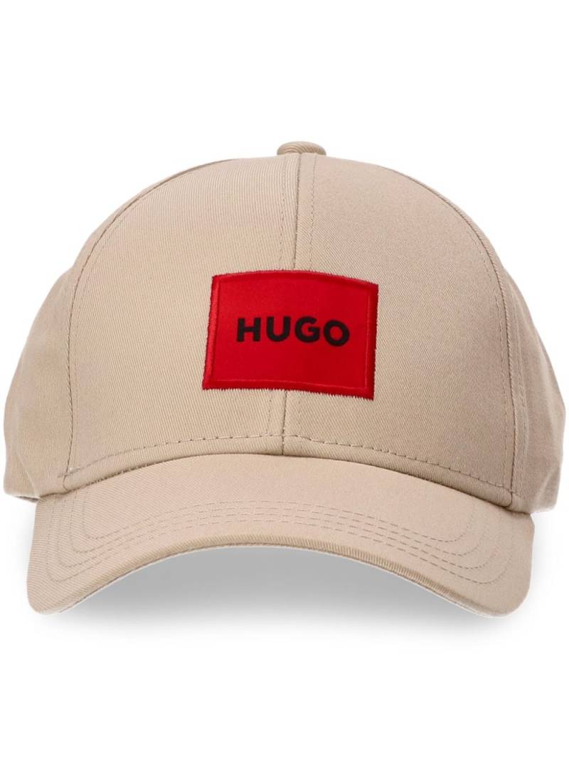 HUGO logo-patch cotton cap - Neutrals von HUGO