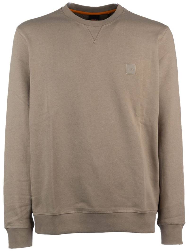 HUGO logo-patch cotton sweatshirt - Brown von HUGO