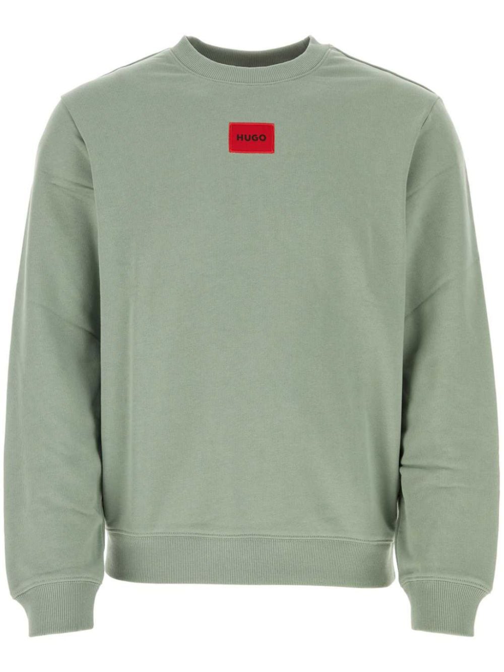 HUGO logo-patch cotton sweatshirt - Green von HUGO