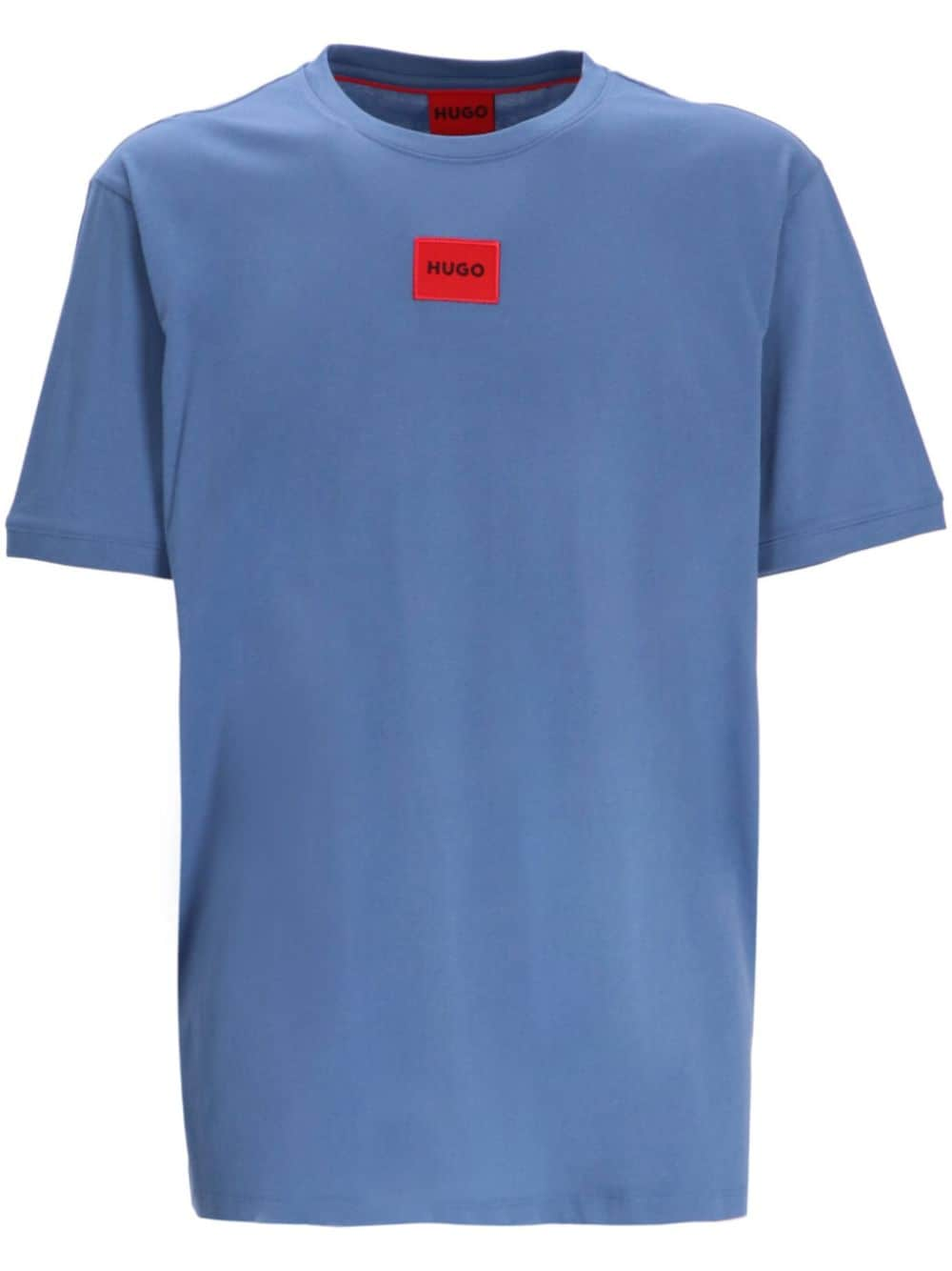 HUGO logo-patch cotton t-shirt - Blue von HUGO