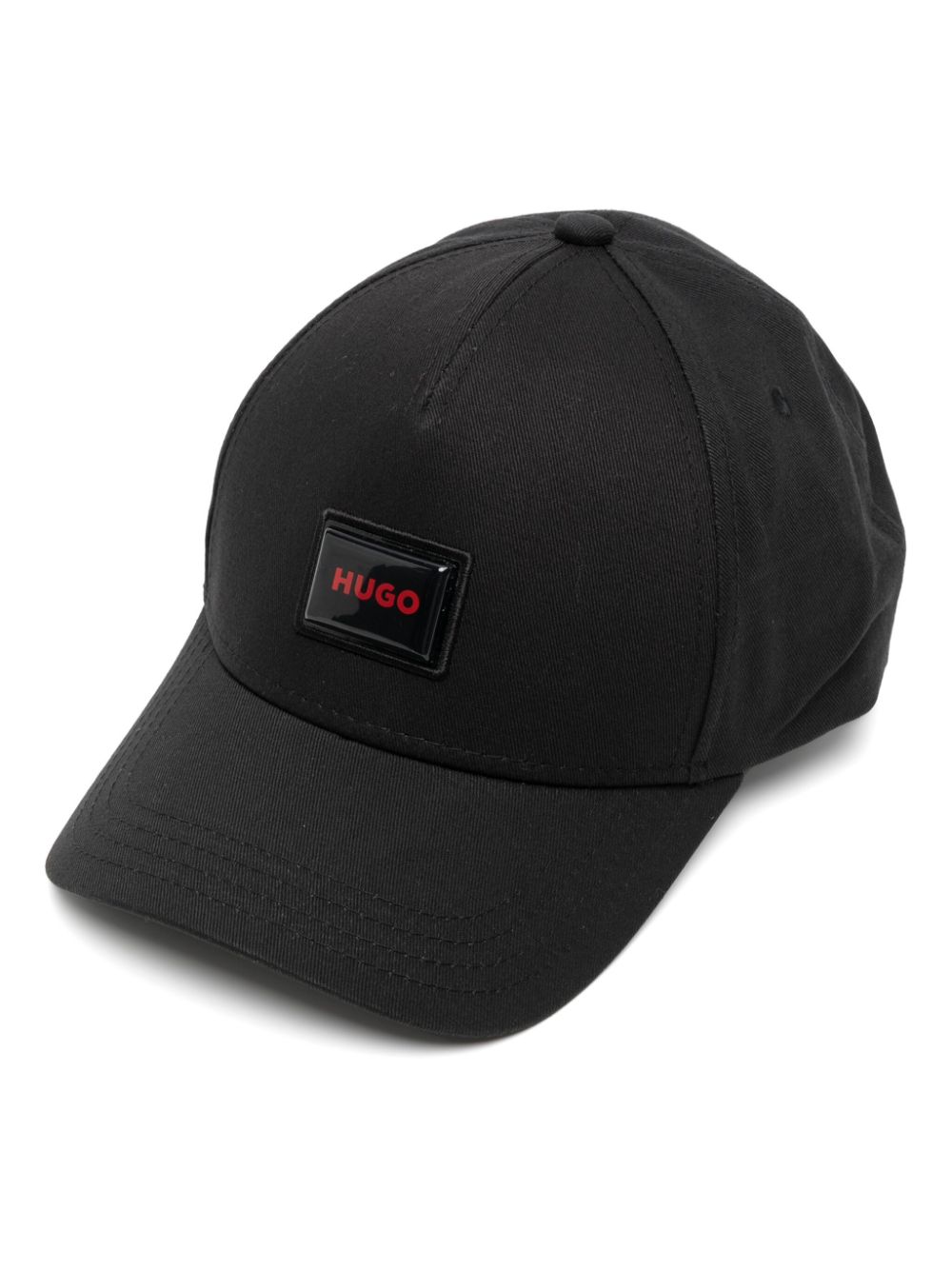 HUGO logo-patch cotton twill cap - Black von HUGO