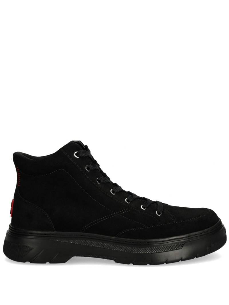 HUGO logo-patch hi-top sneakers - Black von HUGO