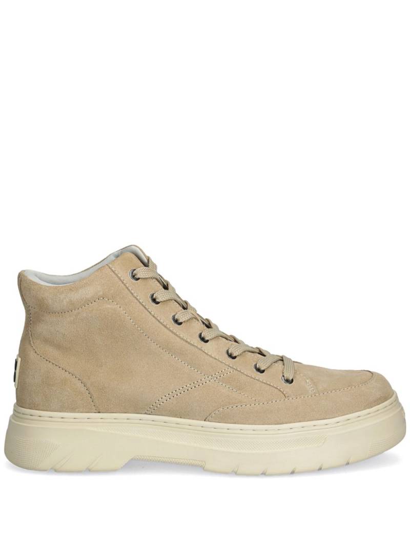 HUGO logo-patch hi-top sneakers - Neutrals von HUGO