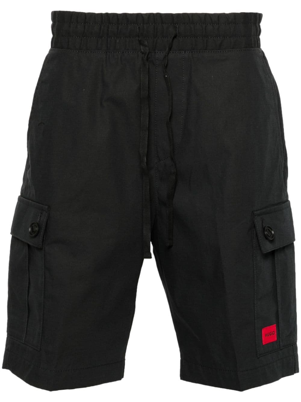 HUGO logo-patch ripstop cargo shorts - Blue von HUGO