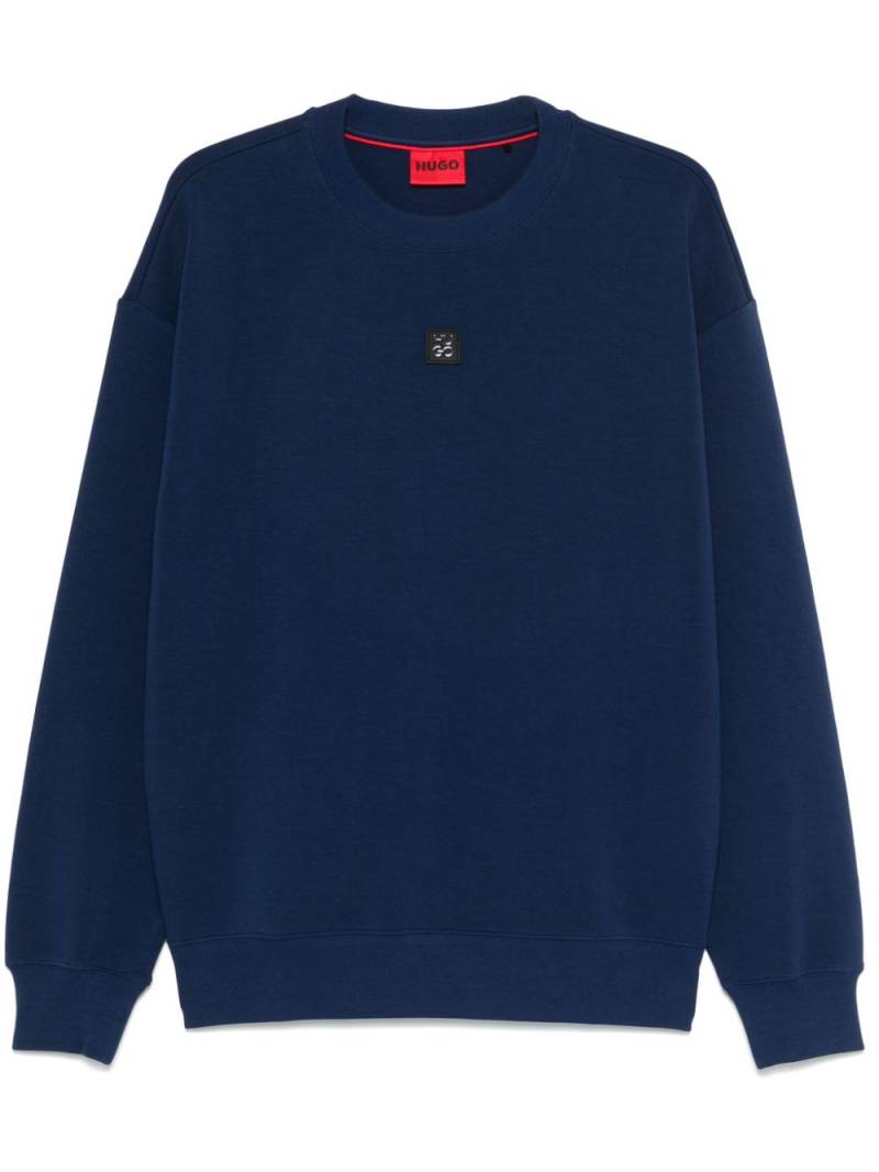 HUGO logo-patch sweatshirt - Blue von HUGO